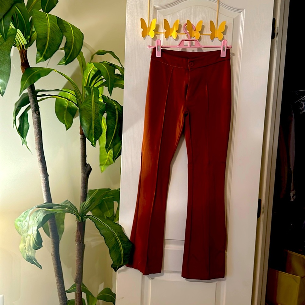 Brown wide leg pants